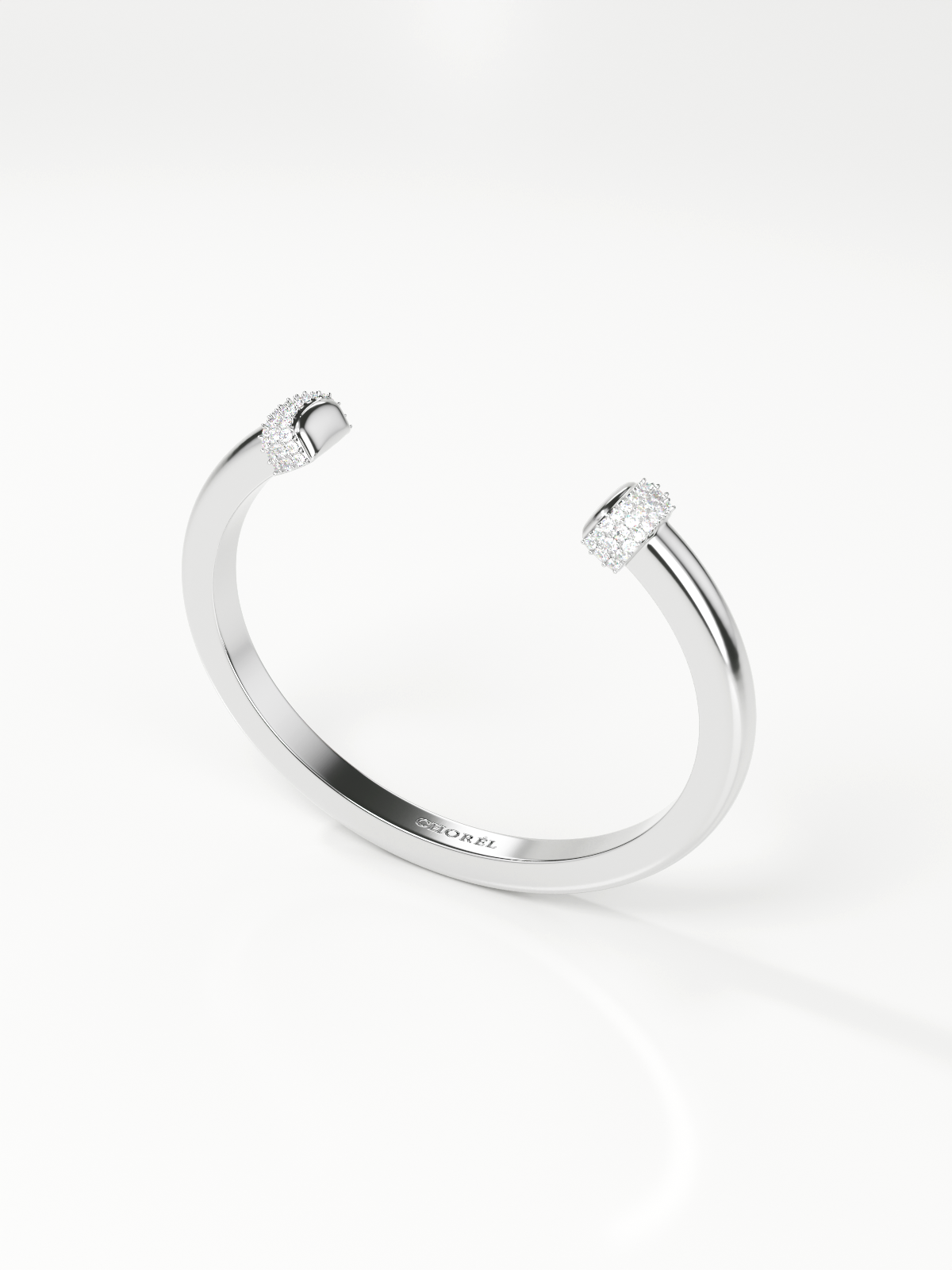 Estelle Pavé Silver Bangle – by CHORÉL