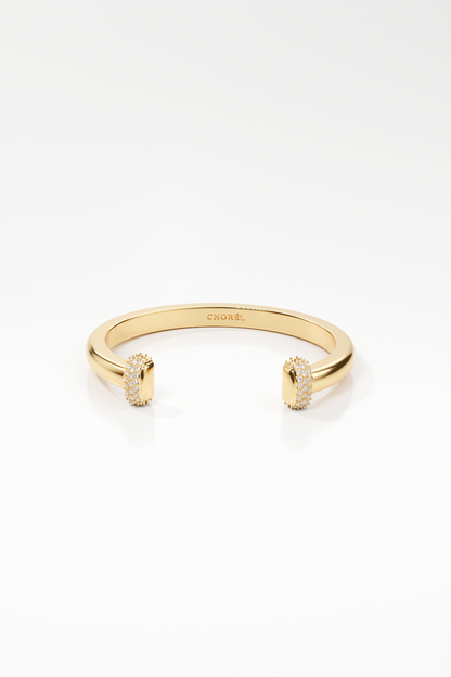 Estelle Pavé Gold Bangle