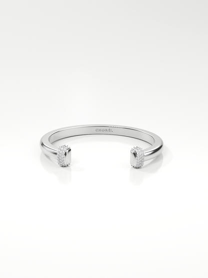 Estelle Pavé Silver Bangle